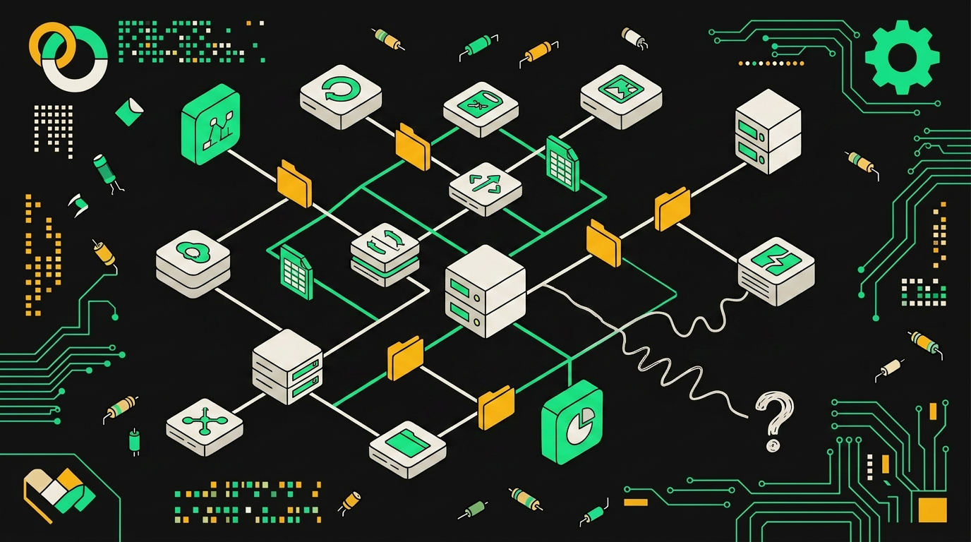 Карта интеграций: API, Excel-файлы и ручное копирование данных между системами